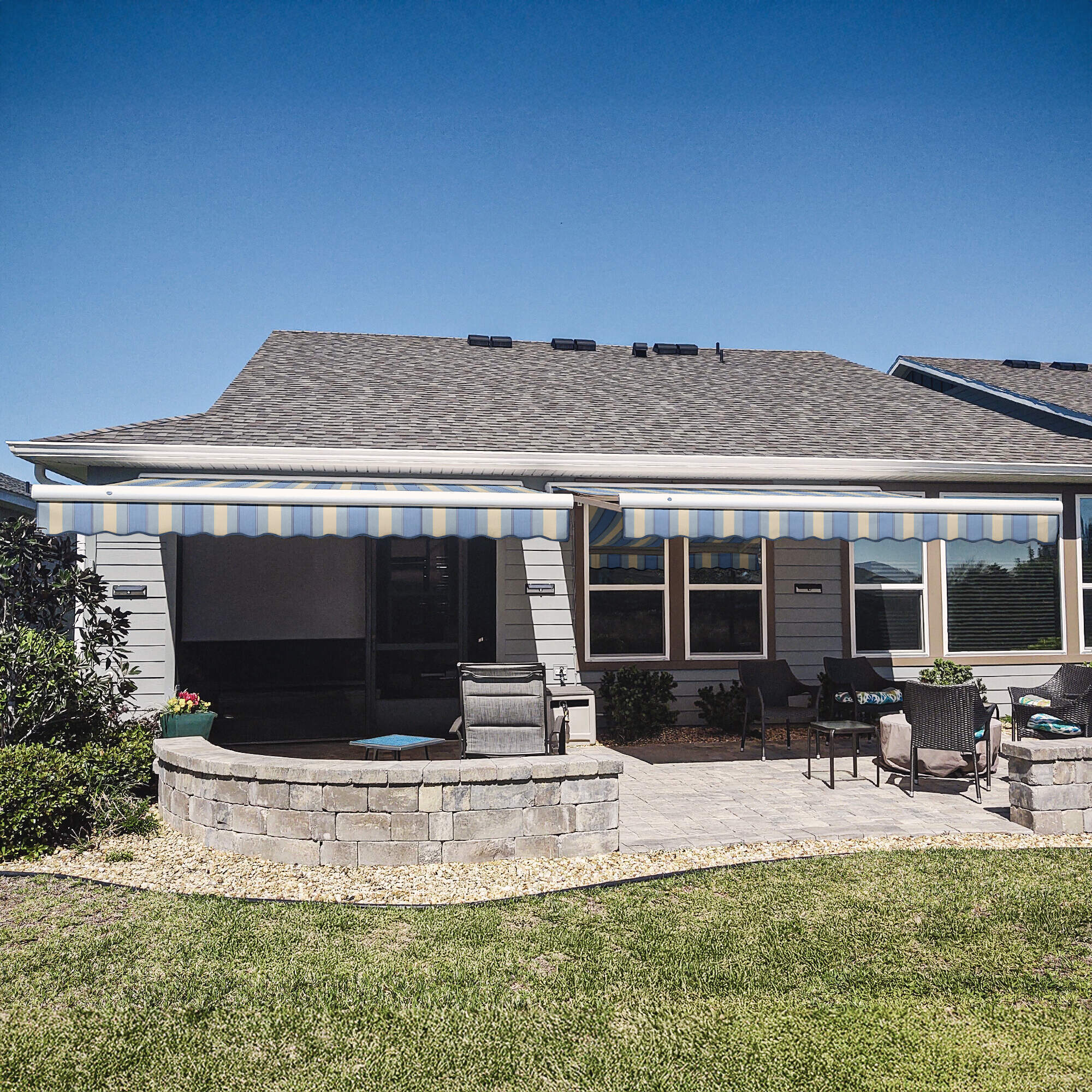 Key West® Left Motor Awning - Awntech Corporation