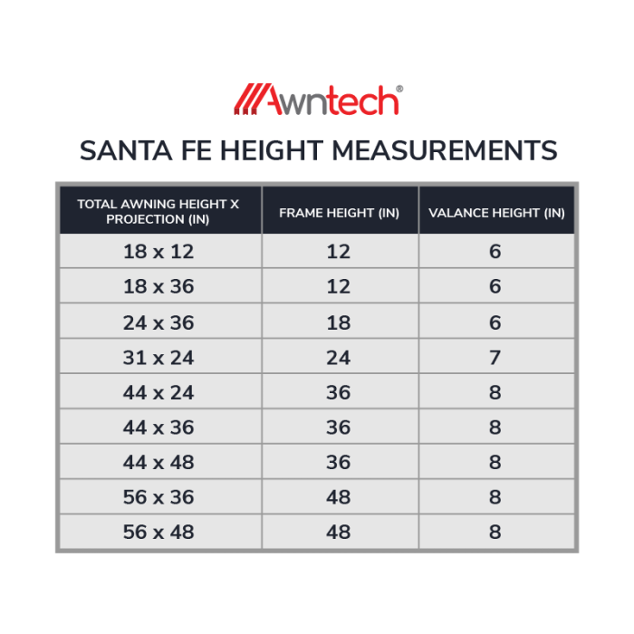 Santa Fe Measuring Guide