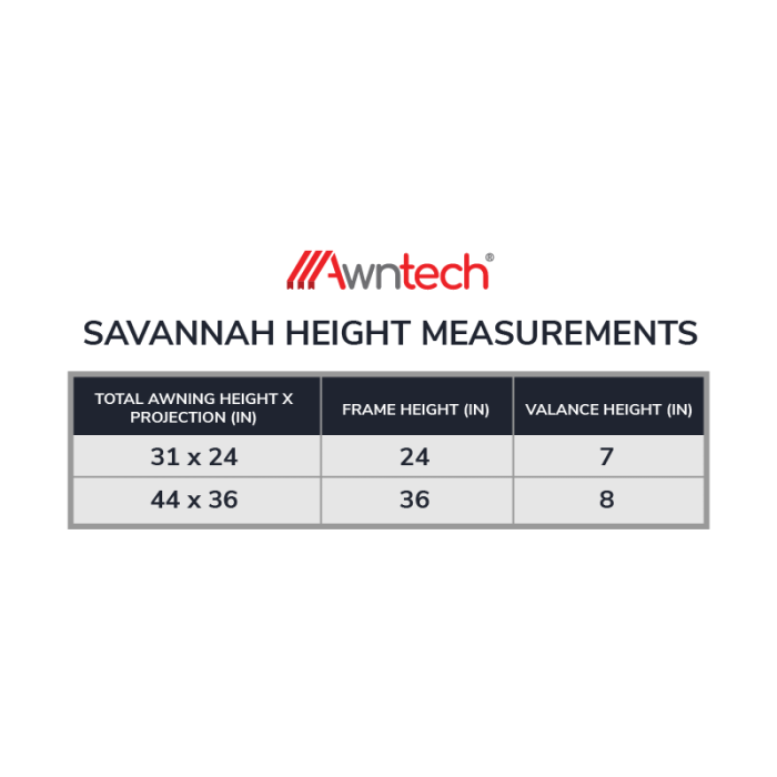 Savannah Measuring Guide